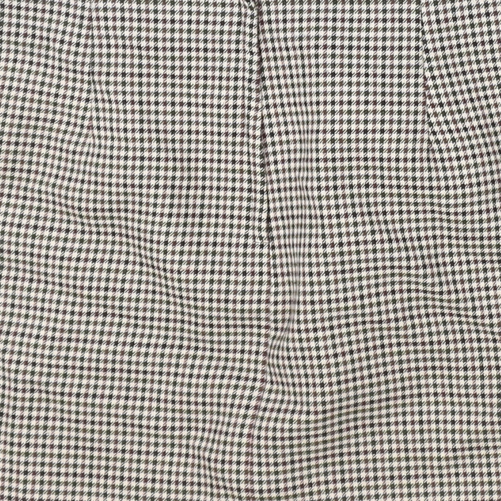 New Look Womens Multicoloured Plaid Polyester Straight & Pencil Skirt Size 6 Zip