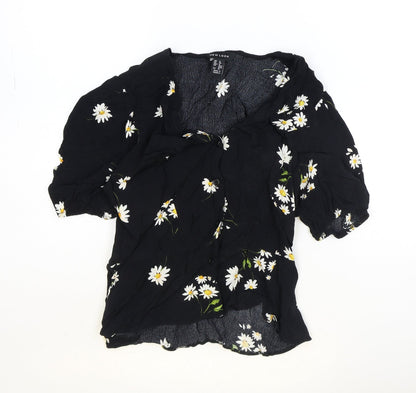 Womens UK Size 8 New Look Black Basic Blouse
