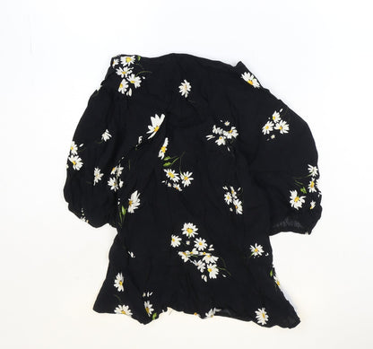 Womens UK Size 8 New Look Black Basic Blouse