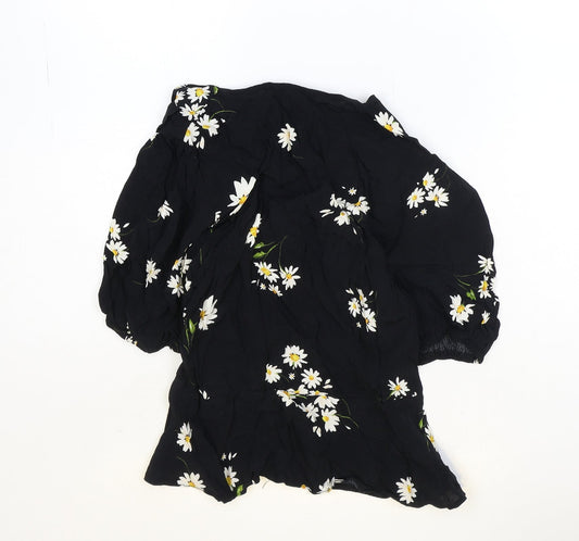 Womens UK Size 8 New Look Black Basic Blouse