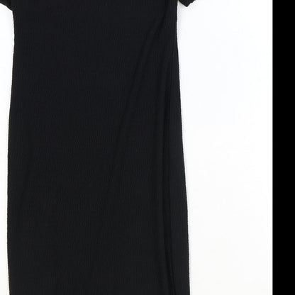 Missguided Womens Black Polyester A-Line Size 10 Off the Shoulder Pullover