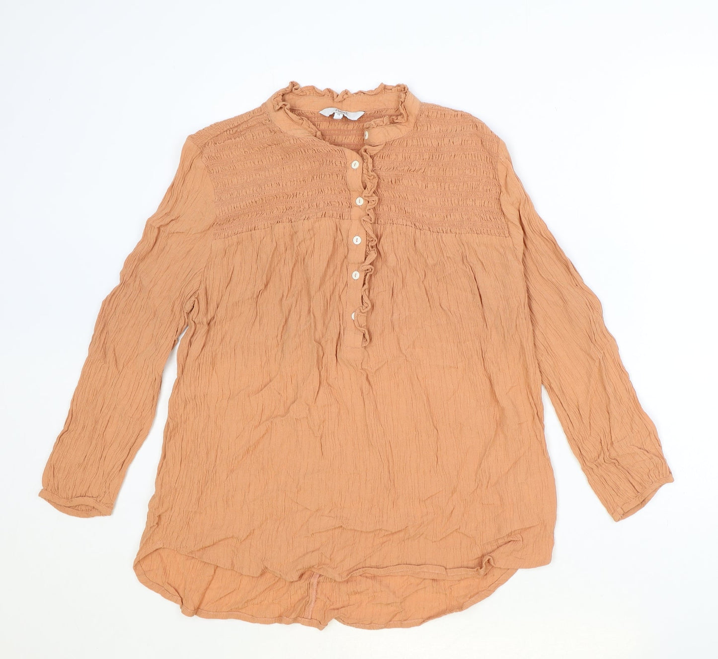 Womens UK Size 12 NEXT Pink Basic Button-Up