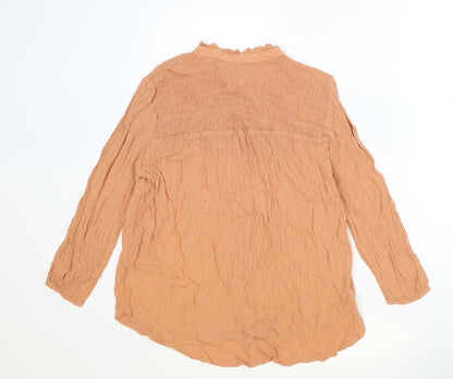 Womens UK Size 12 NEXT Pink Basic Button-Up