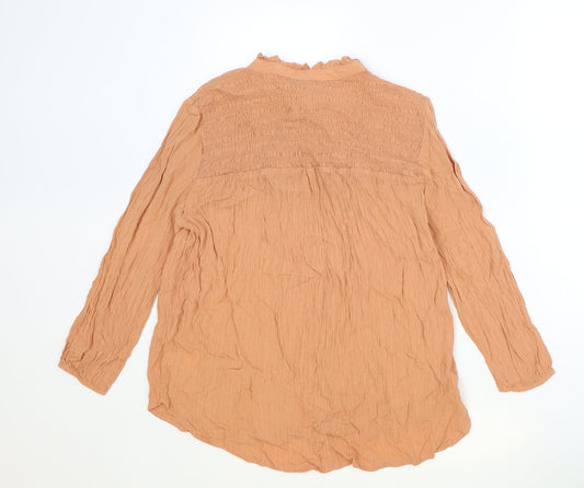 Womens UK Size 12 NEXT Pink Basic Button-Up