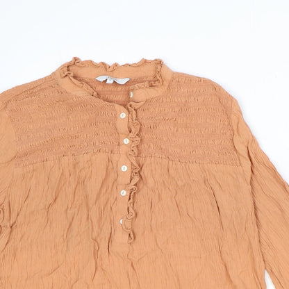 Womens UK Size 12 NEXT Pink Basic Button-Up
