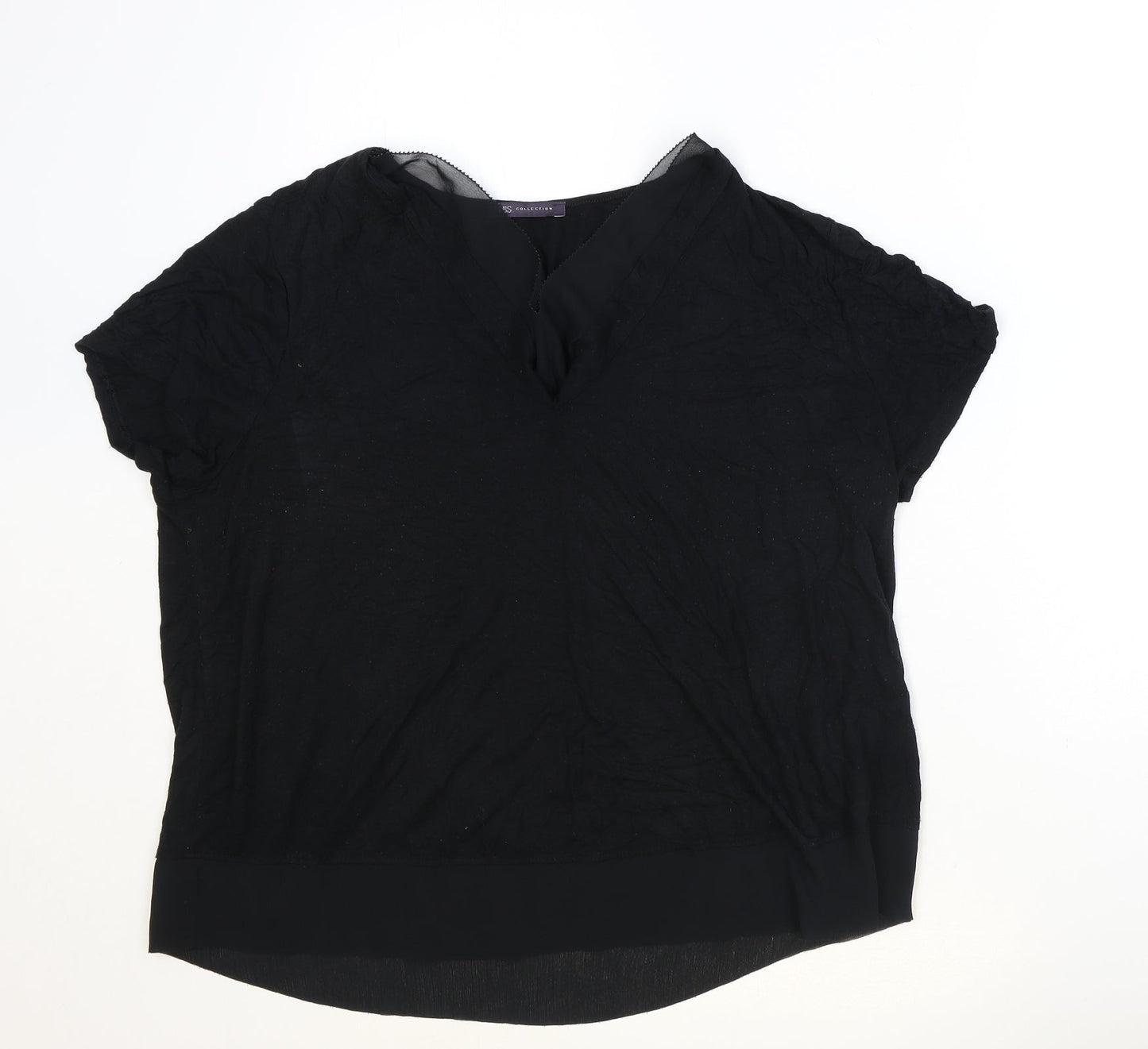 Womens UK Size 16 Marks and Spencer Black Basic Blouse