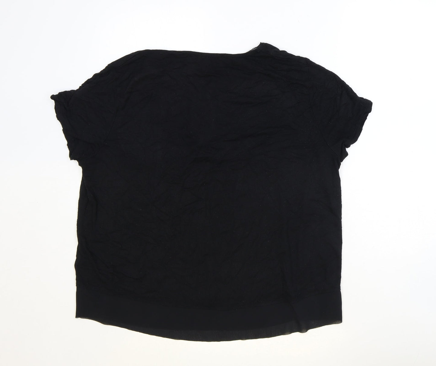 Womens UK Size 16 Marks and Spencer Black Basic Blouse
