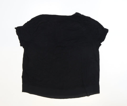 Womens UK Size 16 Marks and Spencer Black Basic Blouse