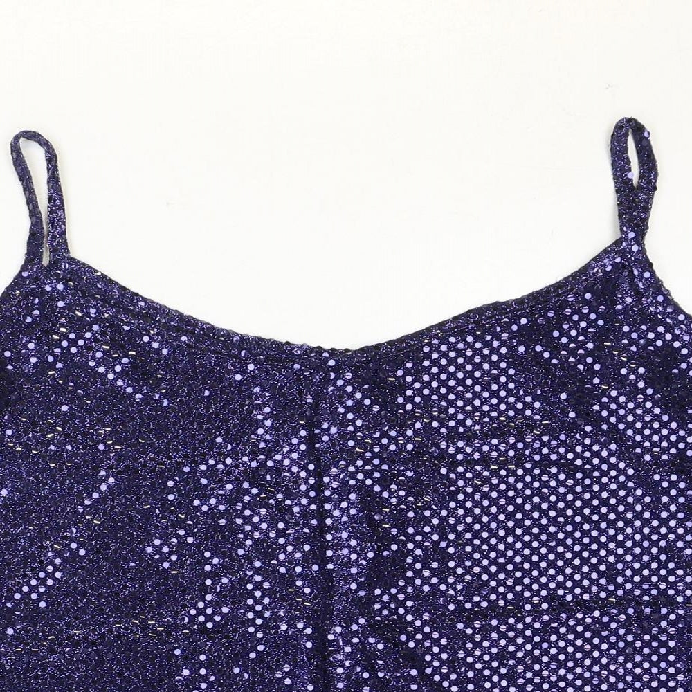 Womens UK Size 2XL Preworn Blue Basic Tank