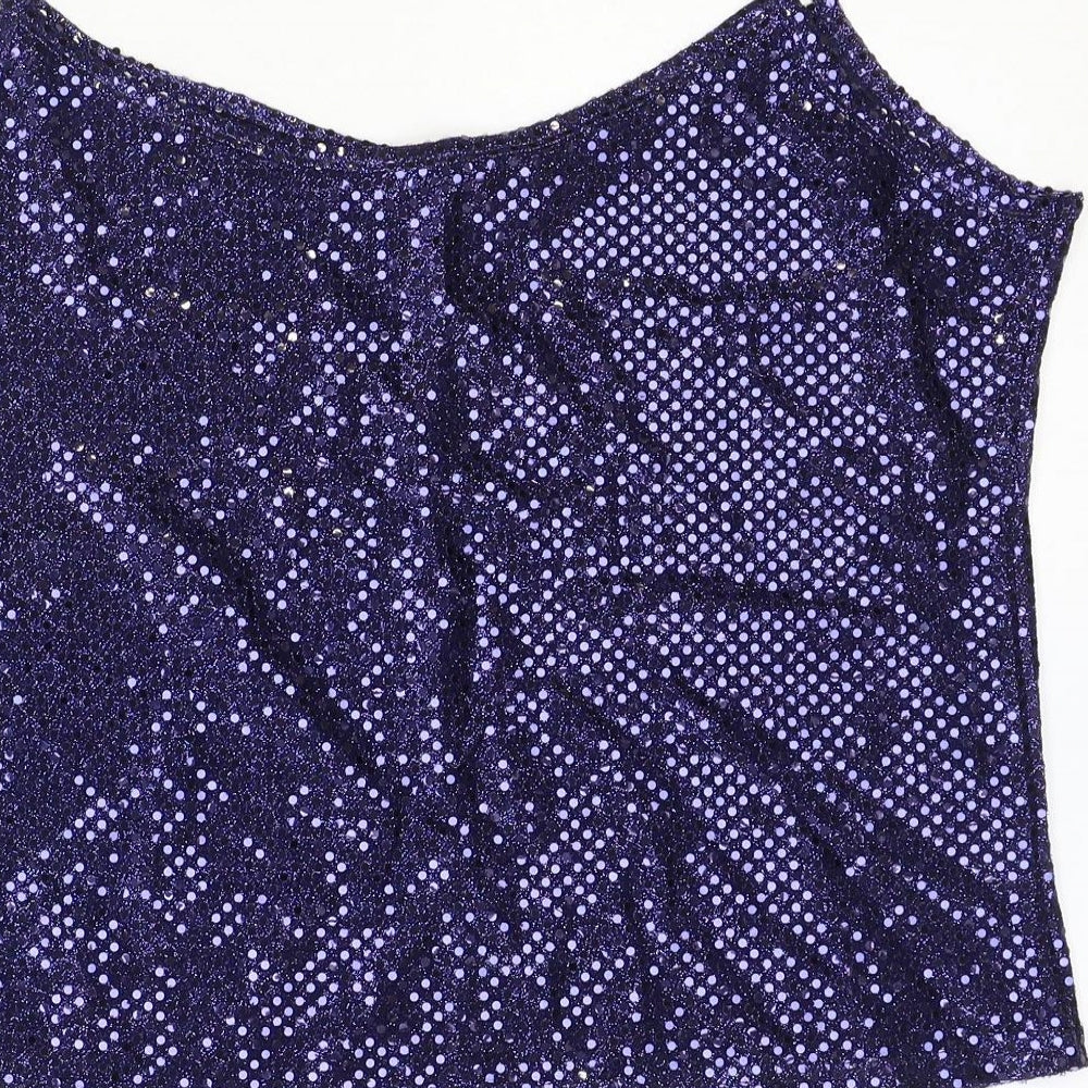 Womens UK Size 2XL Preworn Blue Basic Tank