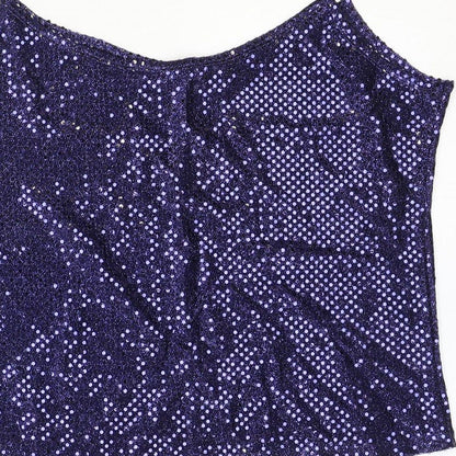 Womens UK Size 2XL Preworn Blue Basic Tank