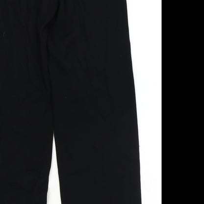 Coast Womens Black Polyester Trousers Size 12 Regular Snap