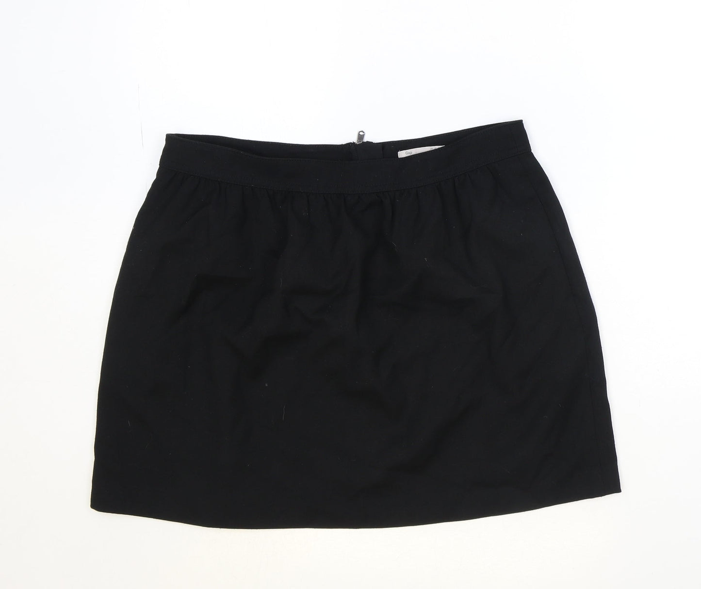 Gap Womens Black Polyester A-Line Skirt Size 10 Zip