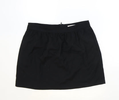 Gap Womens Black Polyester A-Line Skirt Size 10 Zip