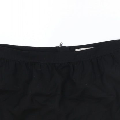 Gap Womens Black Polyester A-Line Skirt Size 10 Zip