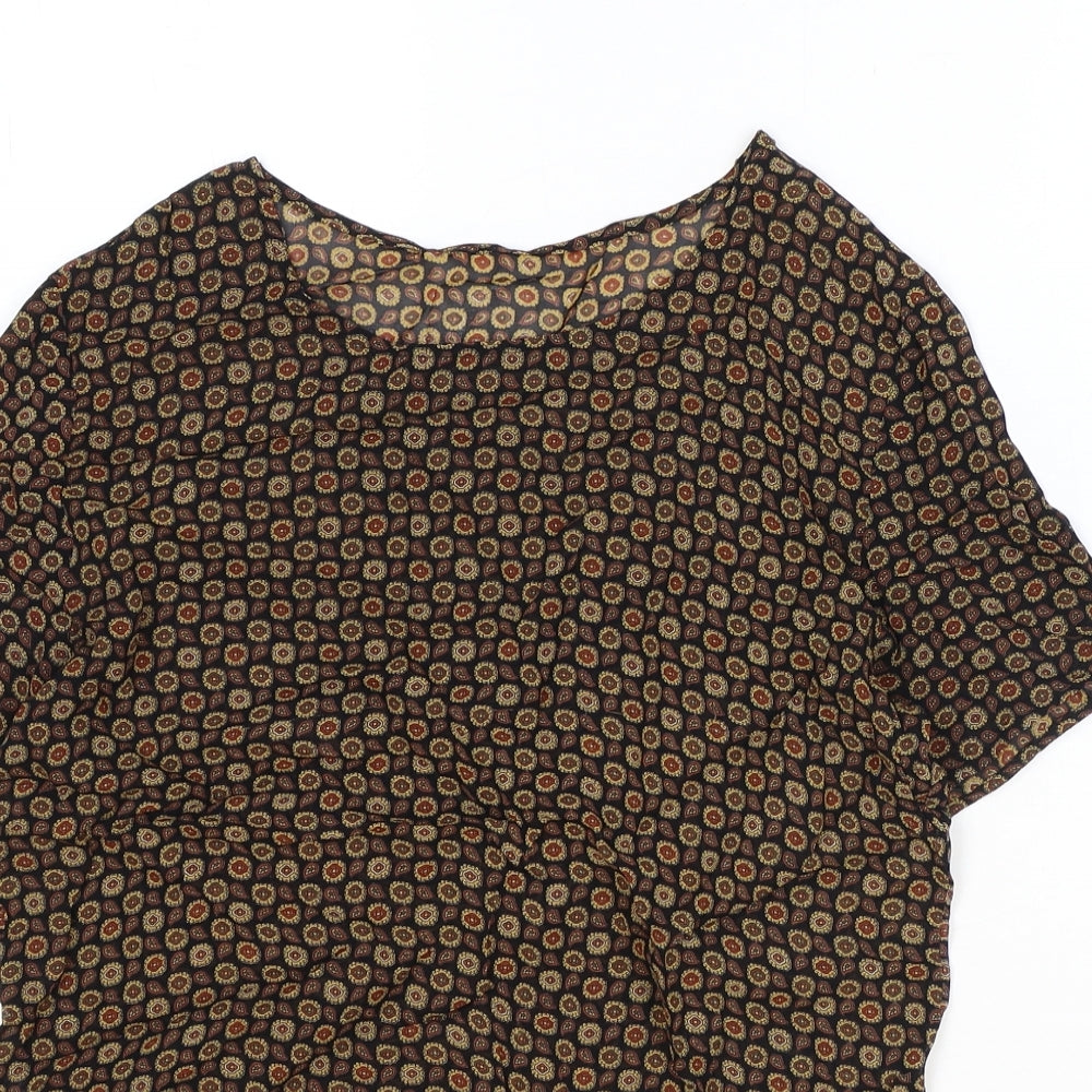Womens UK Size 8 Marks and Spencer Black Basic T-Shirt