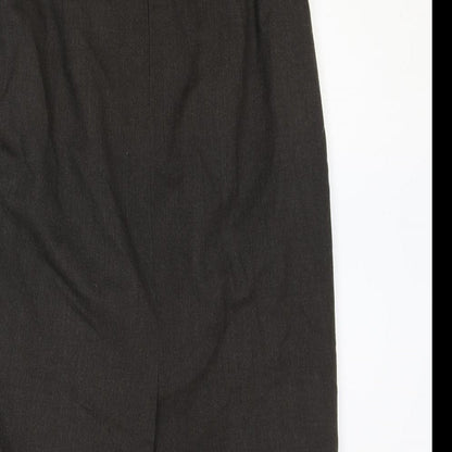 Hucke Womens Brown Wool Straight & Pencil Skirt Size 12 Zip