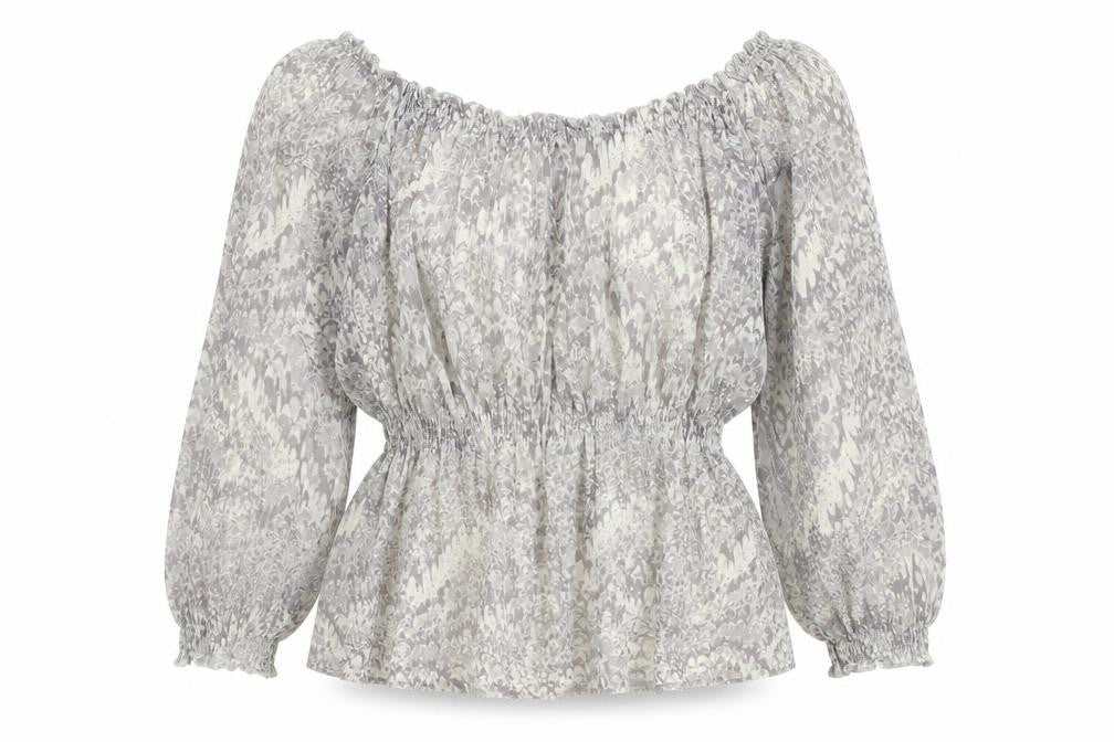Womens UK Size S H&M Grey Basic Blouse