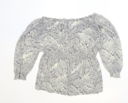 Womens UK Size S H&M Grey Basic Blouse