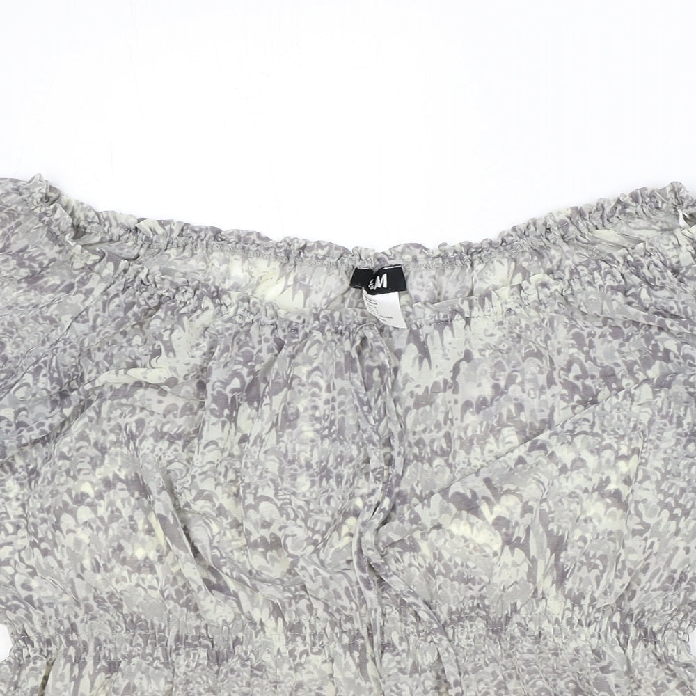 Womens UK Size S H&M Grey Basic Blouse
