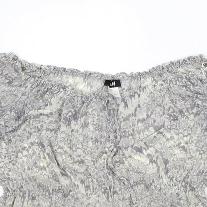 Womens UK Size S H&M Grey Basic Blouse