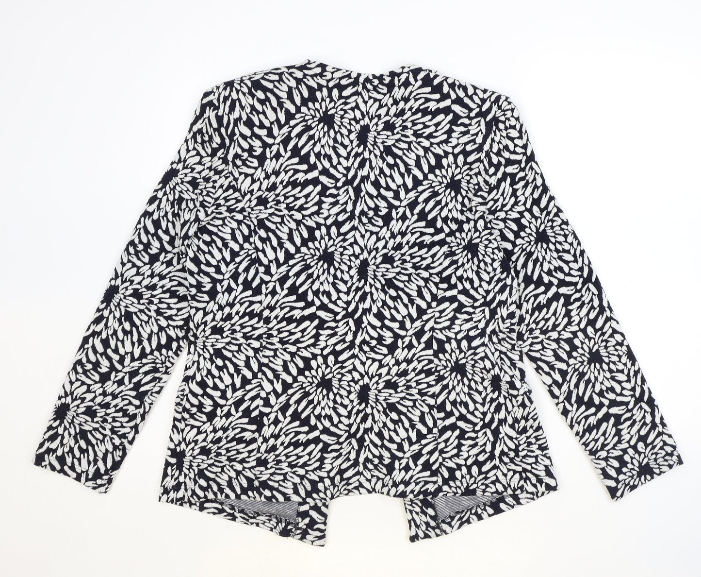 Marks and Spencer Womens Blue Floral Polyester Jacket Blazer Size 12