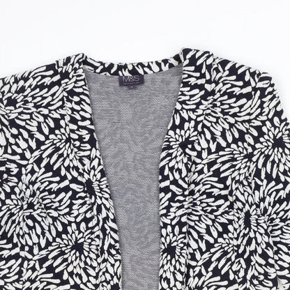 Marks and Spencer Womens Blue Floral Polyester Jacket Blazer Size 12