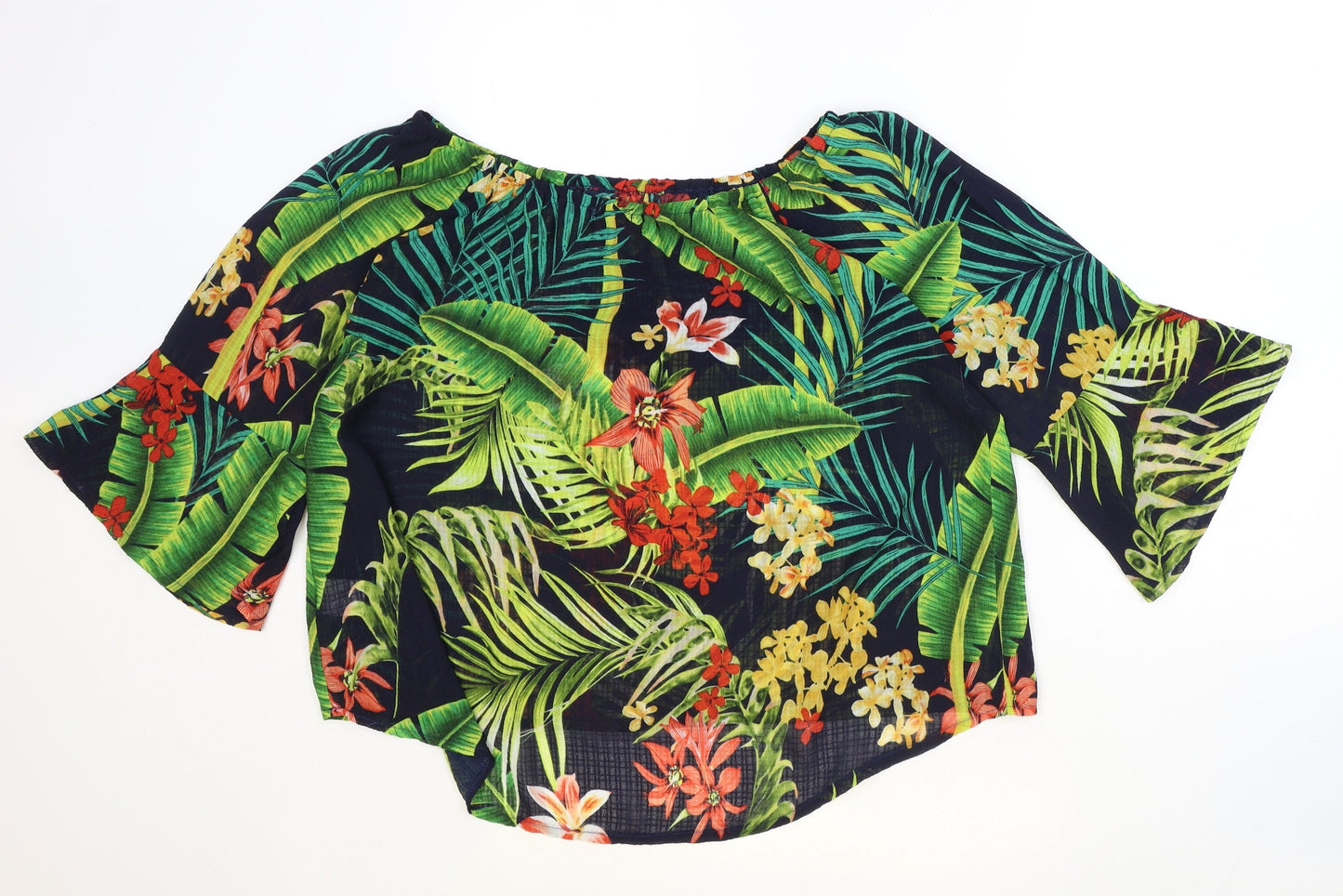 Womens UK Size 14 Preworn Multicoloured Basic Blouse