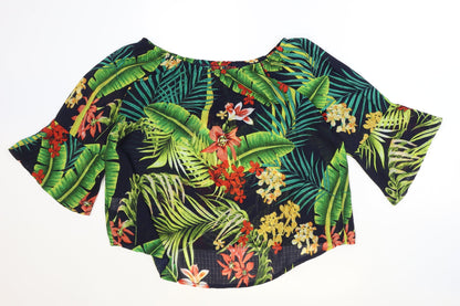 Womens UK Size 14 Preworn Multicoloured Basic Blouse