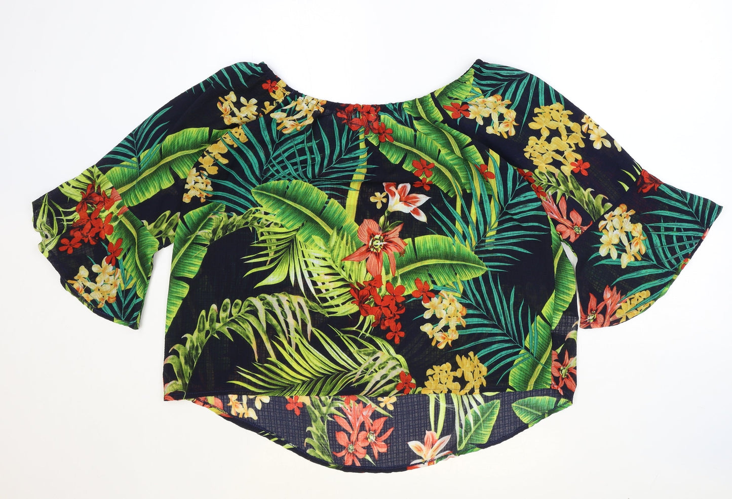 Womens UK Size 14 Preworn Multicoloured Basic Blouse