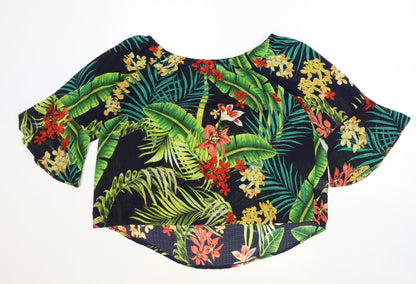 Womens UK Size 14 Preworn Multicoloured Basic Blouse