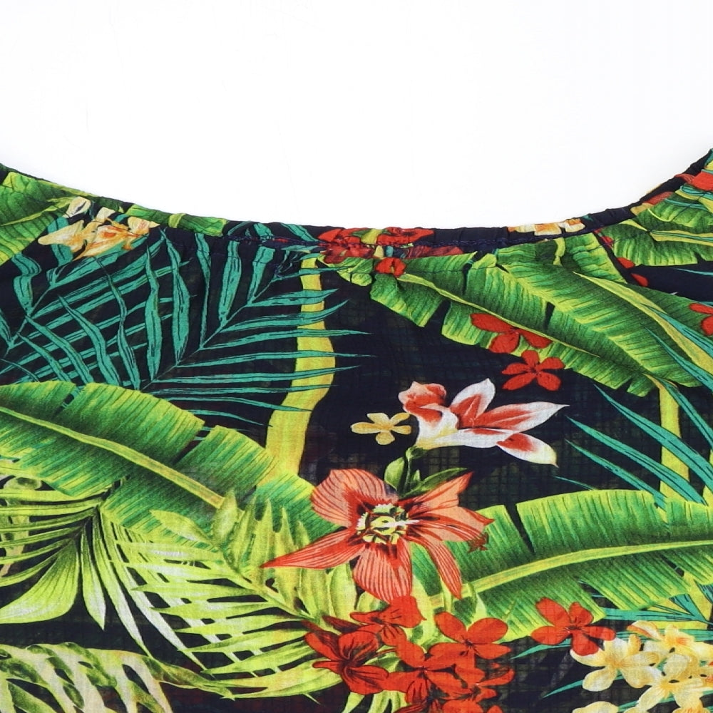 Womens UK Size 14 Preworn Multicoloured Basic Blouse