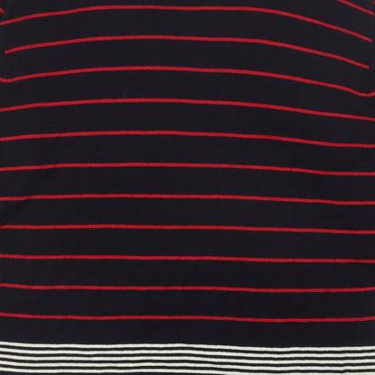Windsor Womens Blue Round Neck Striped Acrylic Pullover Jumper Size L