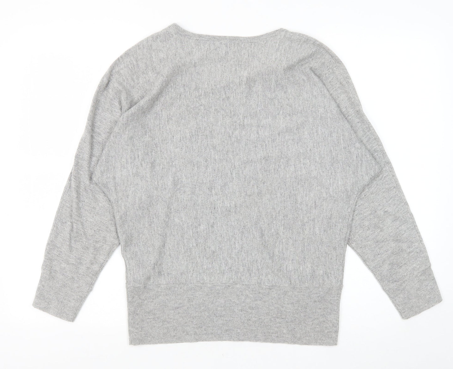 Apricot Womens Grey Round Neck Polyester Pullover Jumper Size 10