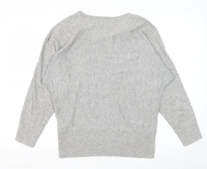 Apricot Womens Grey Round Neck Polyester Pullover Jumper Size 10