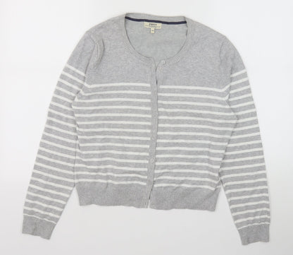 Womens UK Size 14 Papaya Grey Cardigan Jumper