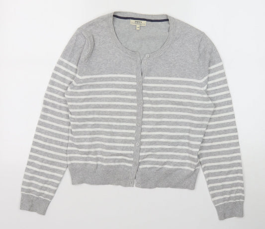 Womens UK Size 14 Papaya Grey Cardigan Jumper