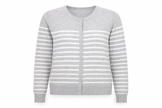 Womens UK Size 14 Papaya Grey Cardigan Jumper