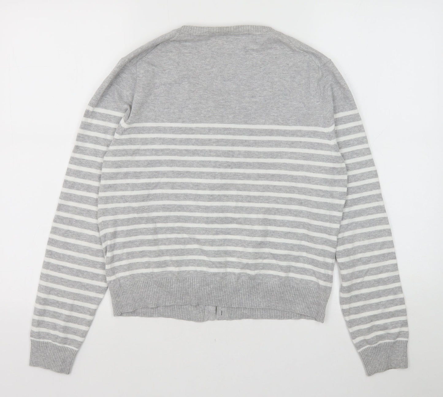 Womens UK Size 14 Papaya Grey Cardigan Jumper