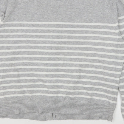 Womens UK Size 14 Papaya Grey Cardigan Jumper