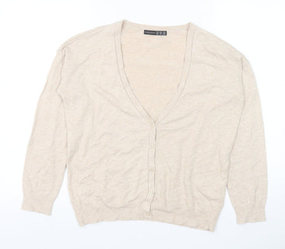 Womens UK Size 12 Atmosphere Beige Cardigan Jumper