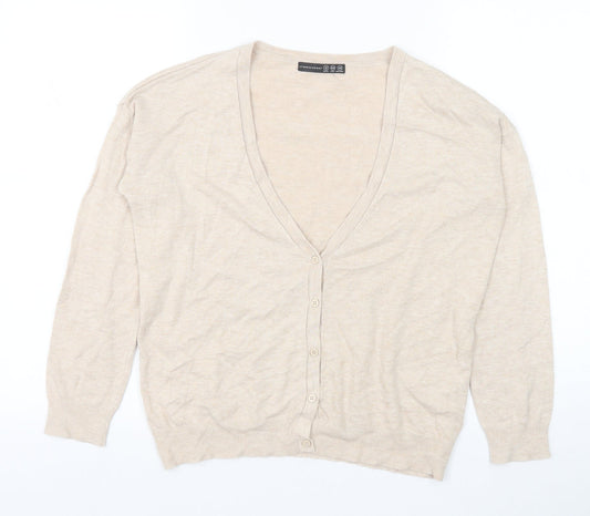 Womens UK Size 12 Atmosphere Beige Cardigan Jumper