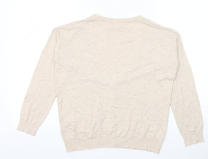 Womens UK Size 12 Atmosphere Beige Cardigan Jumper