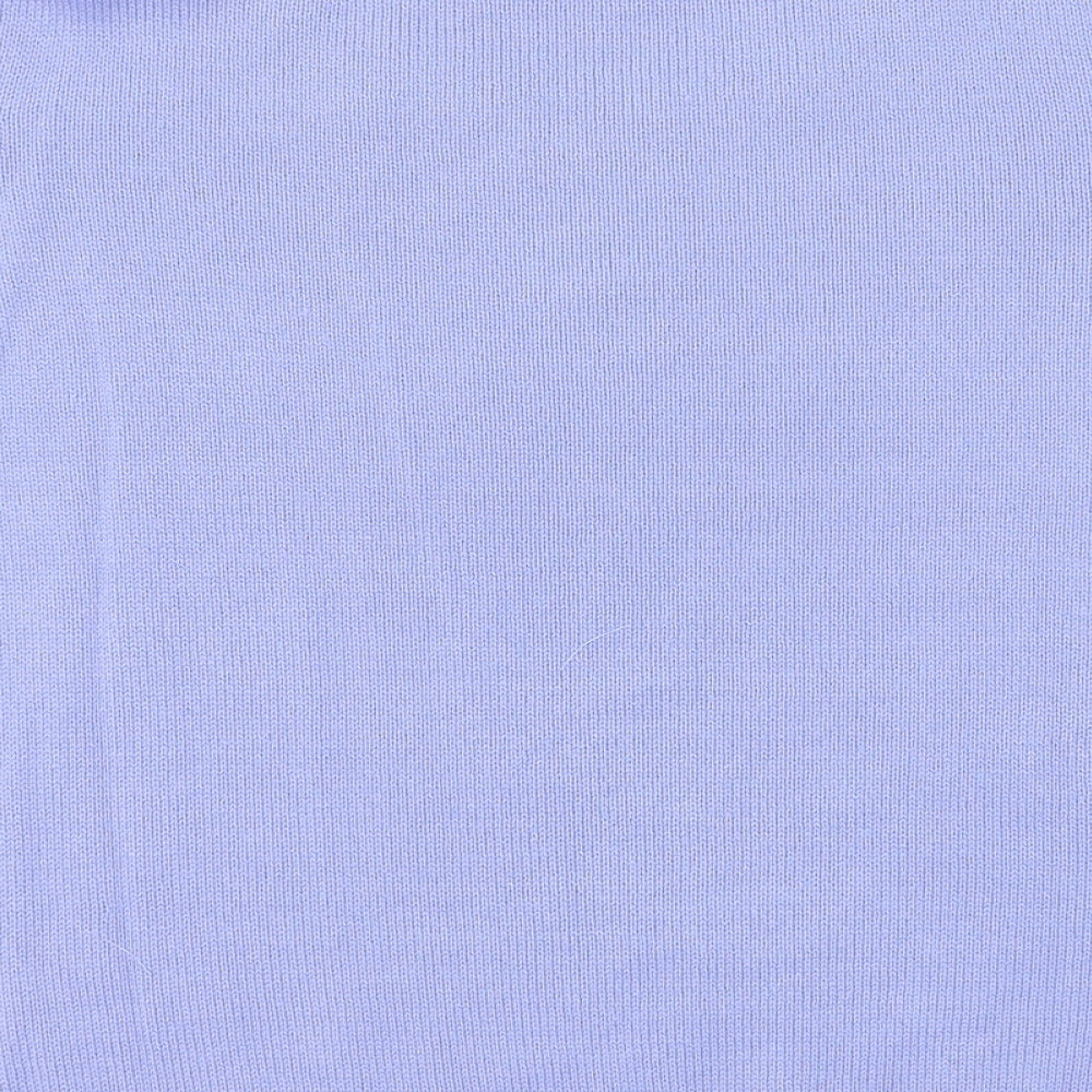 Anthology Womens Purple Crew Neck Argyle/Diamond Acrylic Pullover Jumper Size 16 Pullover