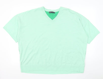Womens UK Size 22 Marks and Spencer Green Pullover Jumper