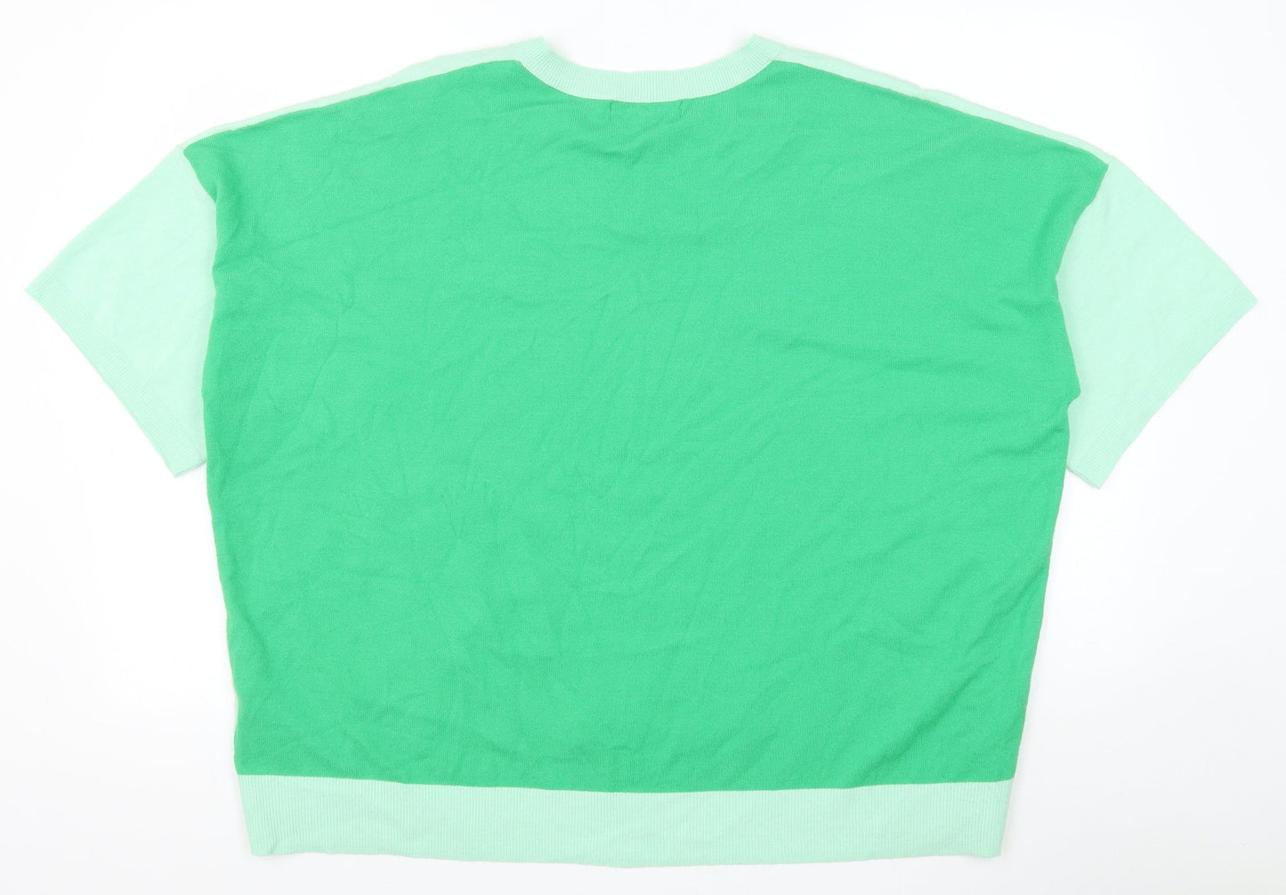 Womens UK Size 22 Marks and Spencer Green Pullover Jumper