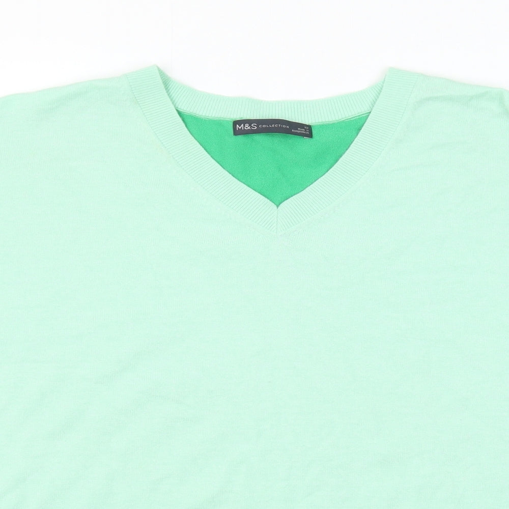 Womens UK Size 22 Marks and Spencer Green Pullover Jumper