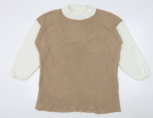 Womens UK Size 10 In the Style Brown Pullover Jumper