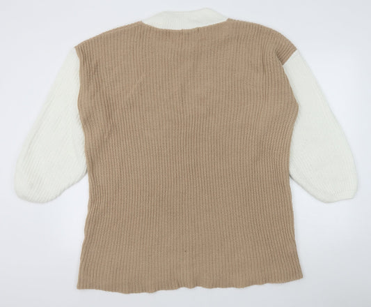 Womens UK Size 10 In the Style Brown Pullover Jumper