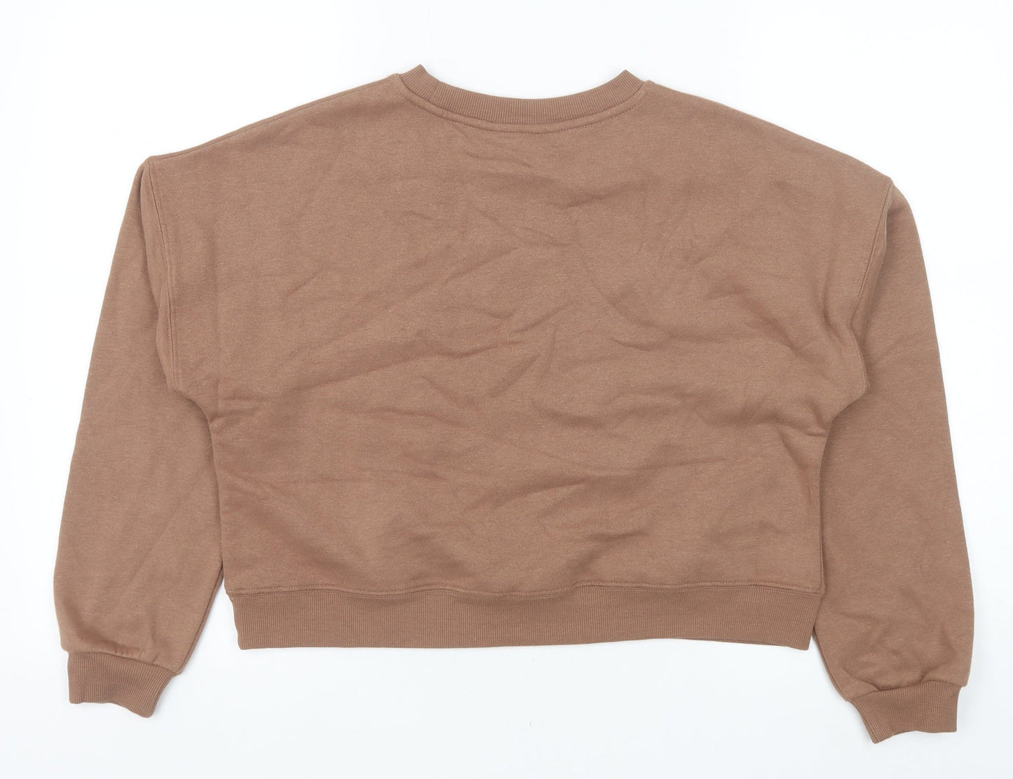 Miss Selfridge Womens Brown Cotton Pullover Sweatshirt Size S Pullover